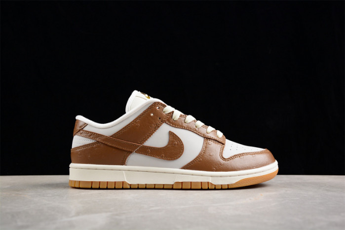nike dunk low lx "brown ostrich" fj2260-001