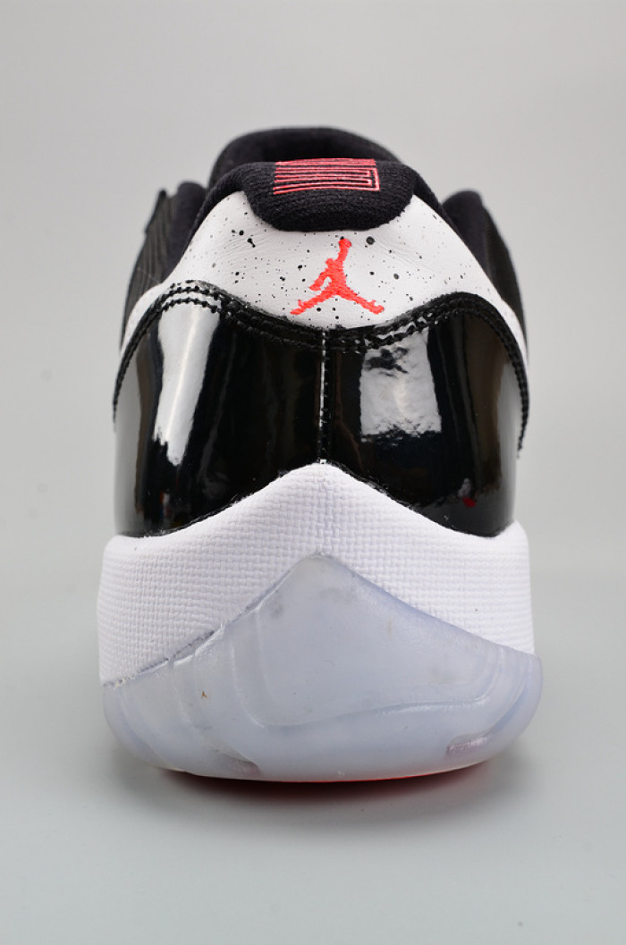 air jordan 11 retro low "infrared 23" black mens 528895-023