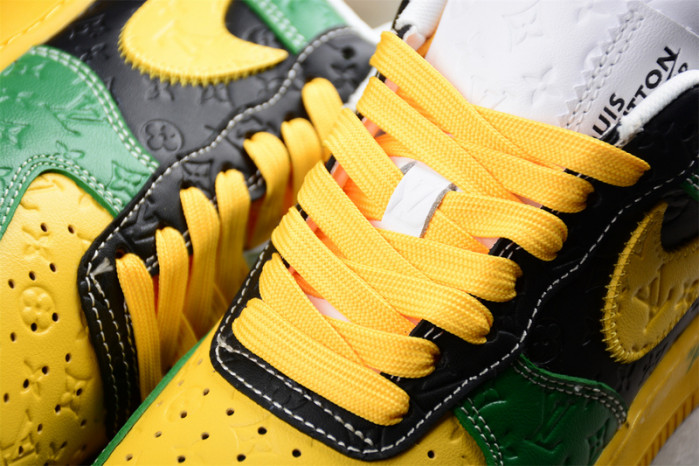 nike low air force 1 x yellow green