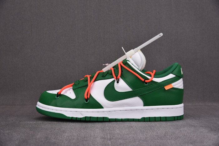 ofw x nike dunk low green white ct0856-100