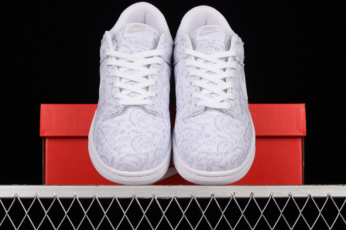 nike dunk low white paisley dj9955-100