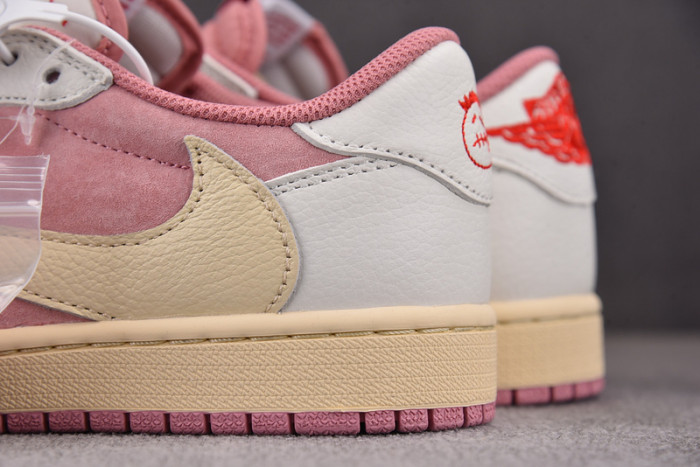 travis scott x air jordan 1 low og white pink dm7866-600