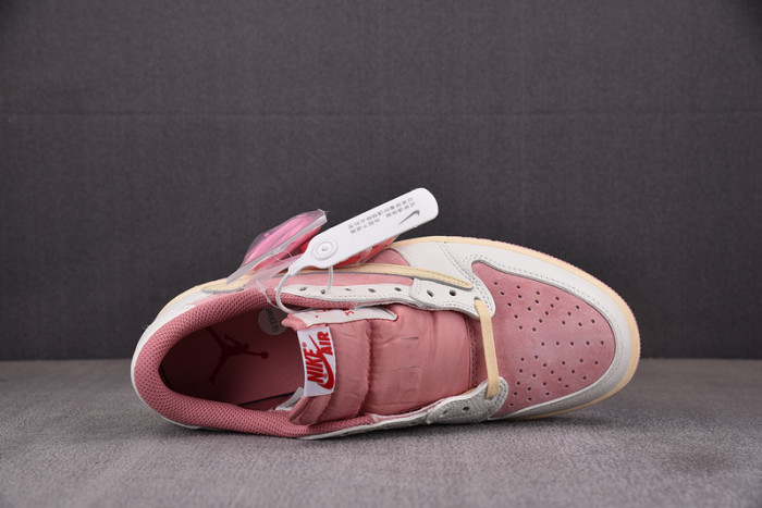 travis scott x air jordan 1 low og white pink dm7866-600