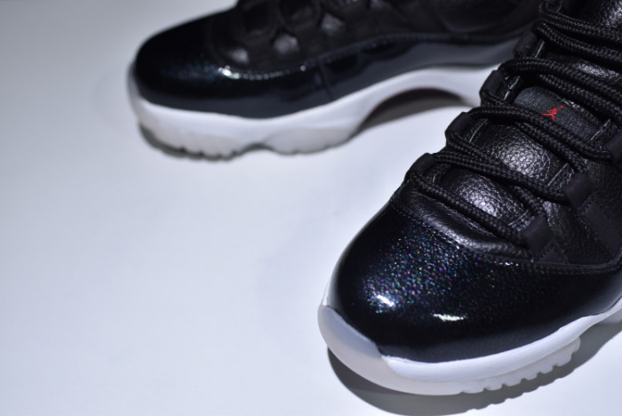 jordan 11 retro bp "72-10" black 378037-002
