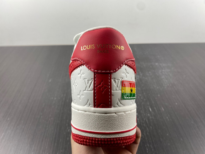 nike low air force 1 x white red