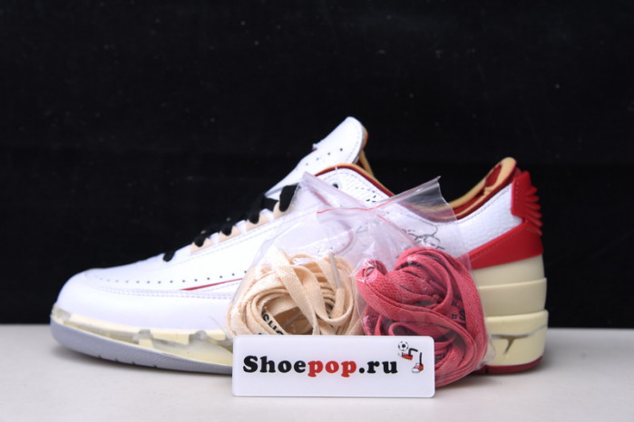 ofw x air jordan 2 low sp white red dj4375-106