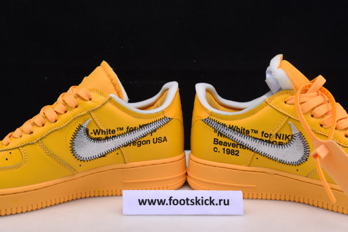 nike air force 1 low ofw university gold metallic silver dd1876-700