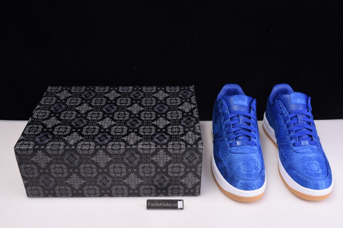 clot nike air force 1 blue silk cj5290-400