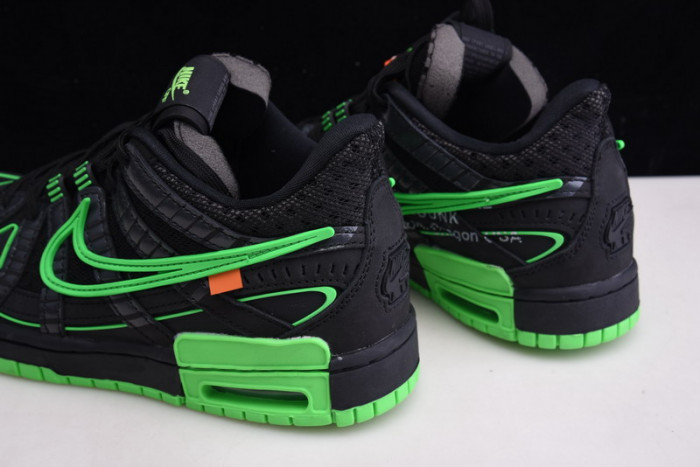 ofw x nike air rubber dunk “green strike” cu6015-001