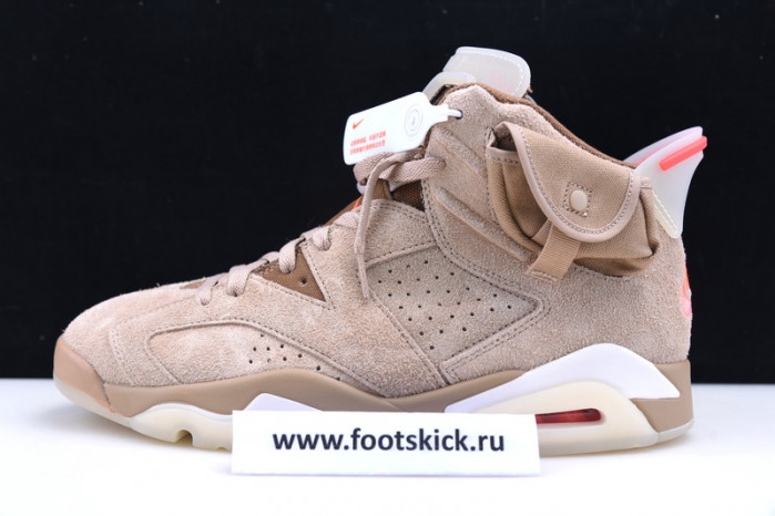 travis scott x air jordan 6 “british khaki ” dh0690-200