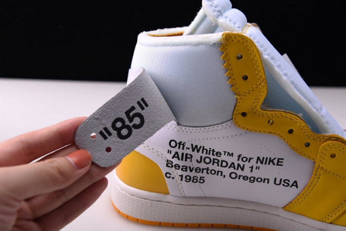 ofw air jordan 1 retro yellow white aq0818-149