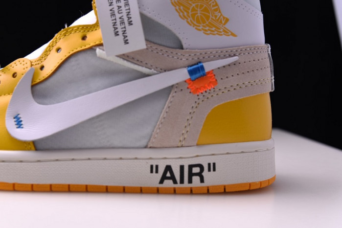 ofw air jordan 1 retro yellow white aq0818-149
