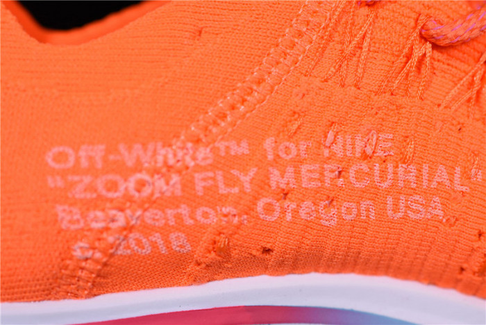 nike x ofw zoom fly mercurial flyknit total orange ao2115-800