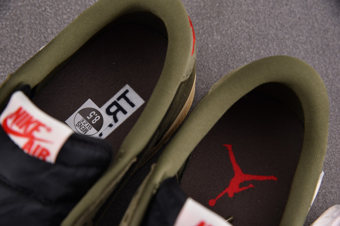 travis scott x air jordan 1 low og “black olive” dm7866-002