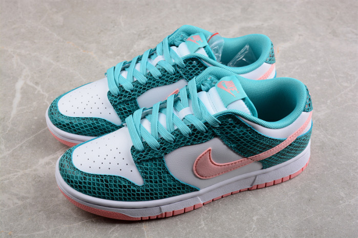 nike dunk low teal snakeskin dr8577-300