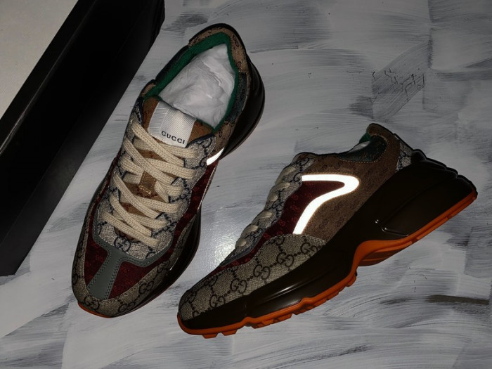 g*u*i rhyton vintage trainer sneaker 576969 drw00 9522