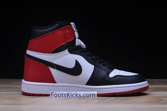 air jordan 1 high og “black toe” white/ black-varsity red 555088-125